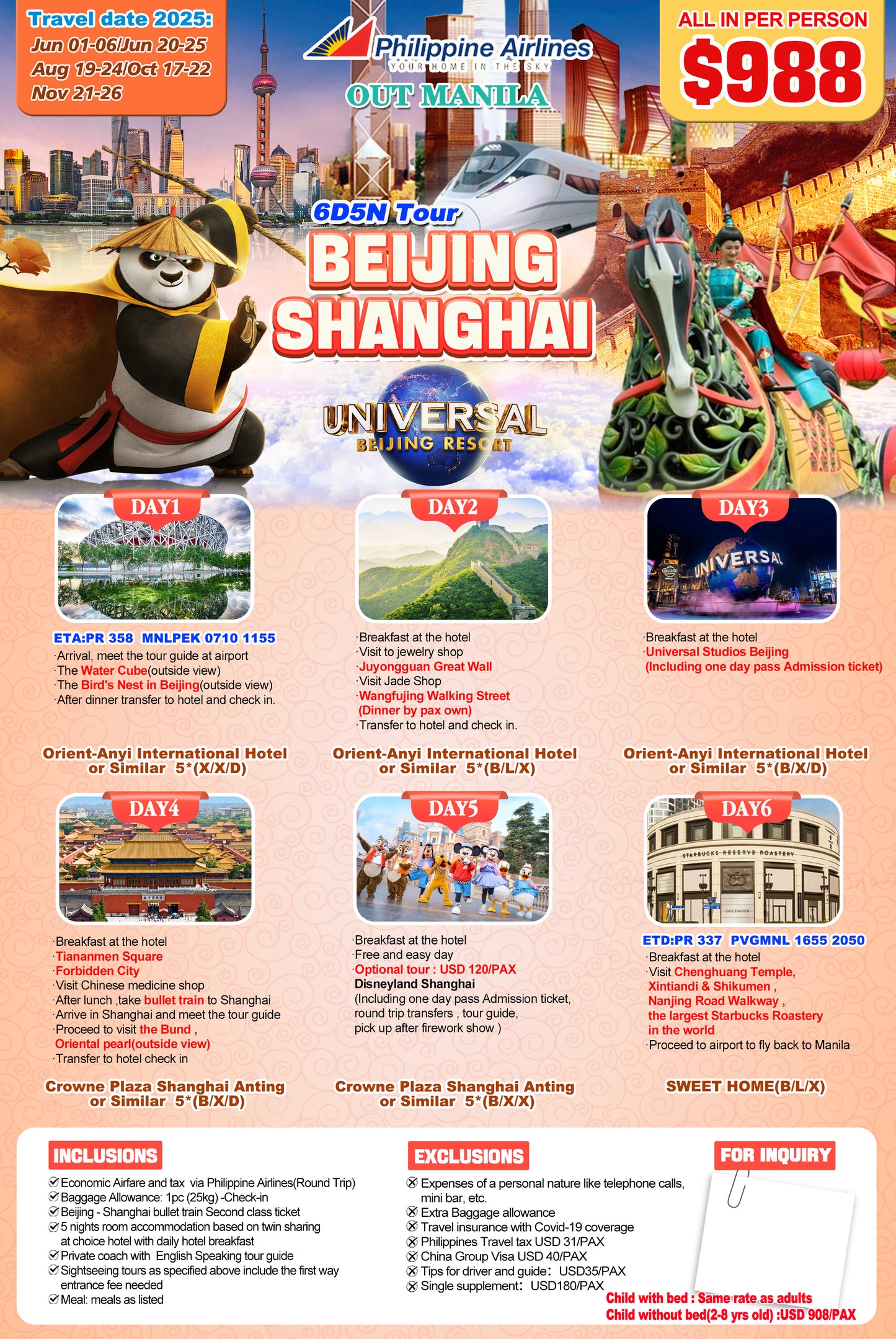 Beijing & Shanghai $988