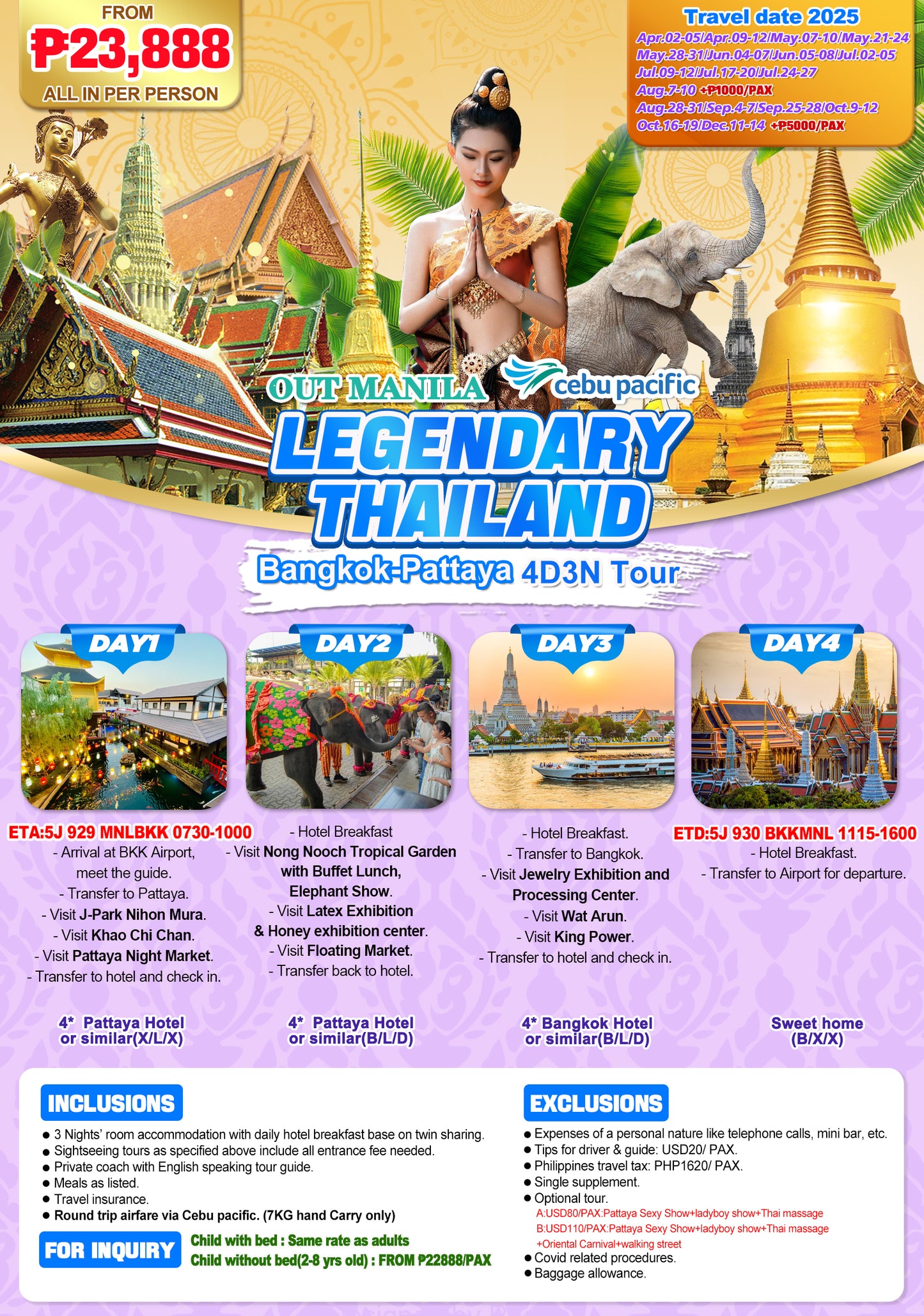 Legendary Thailand P22,888