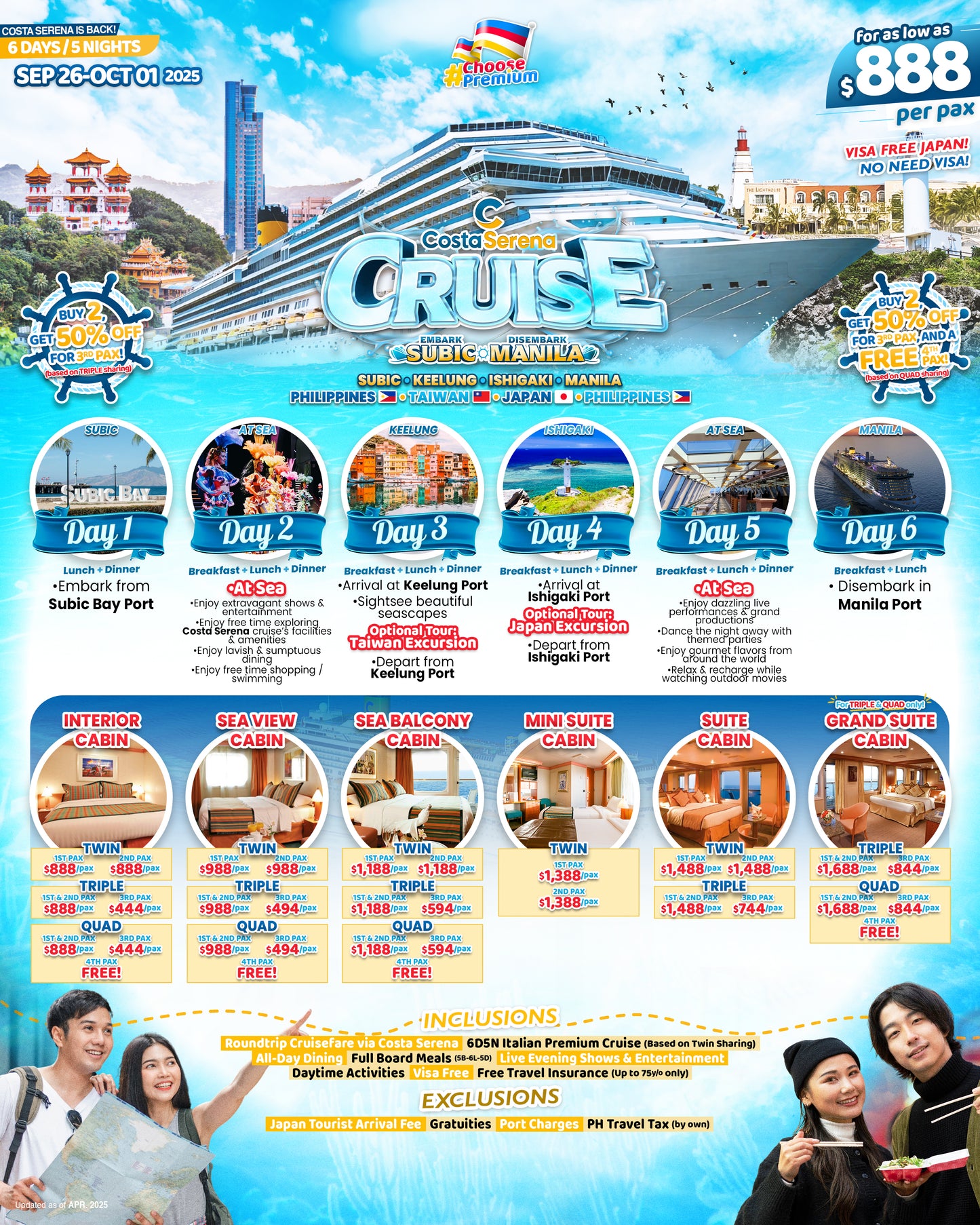 Costa Cruise Japan $888