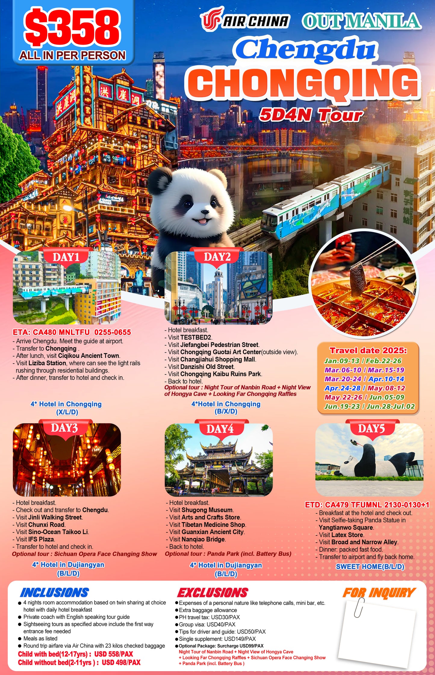 Chongqing $358