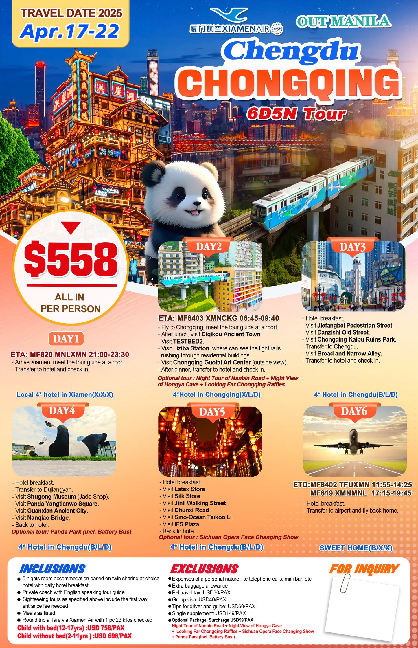Chongqing $358