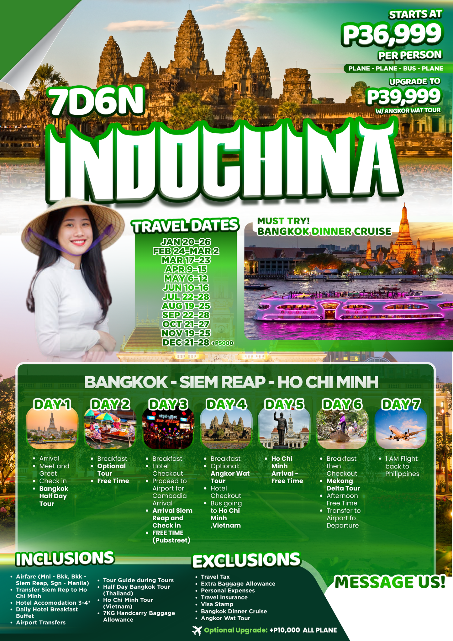 7D6N Indochina P36,999
