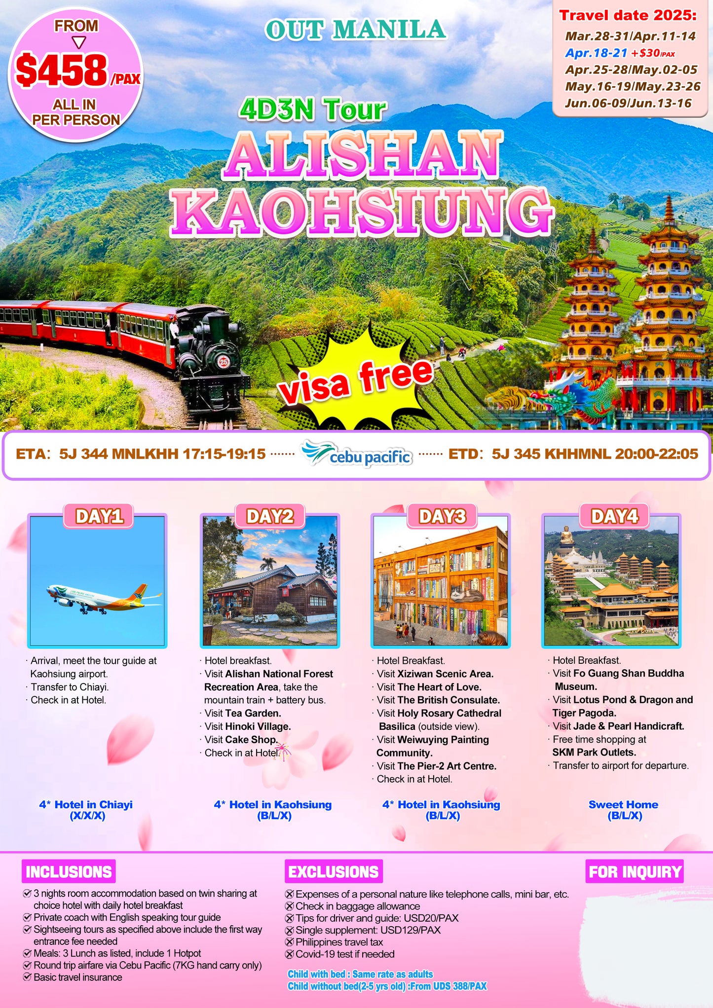Alishan Kaohsiung $458