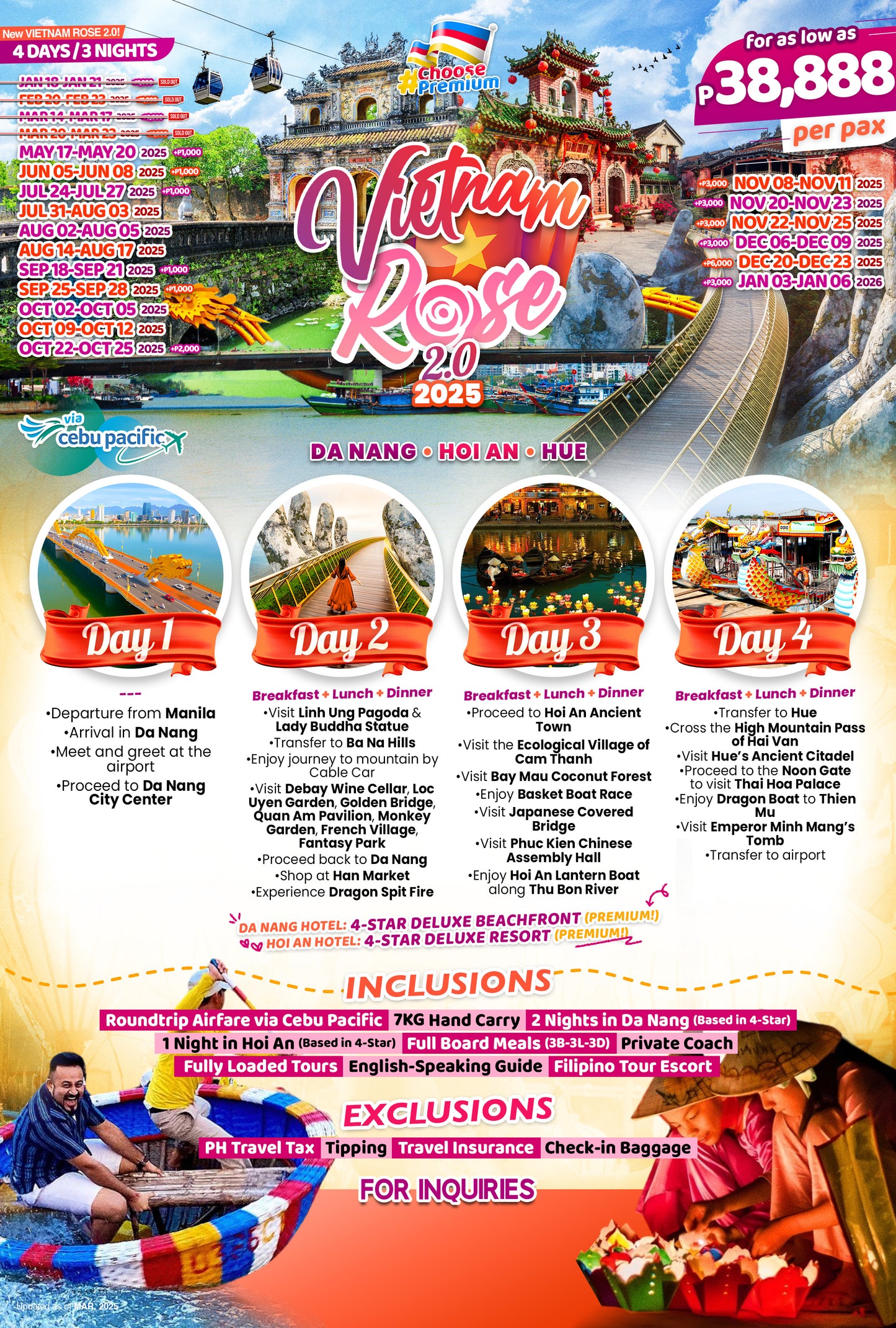 Vietnam Rose Danang P38,888