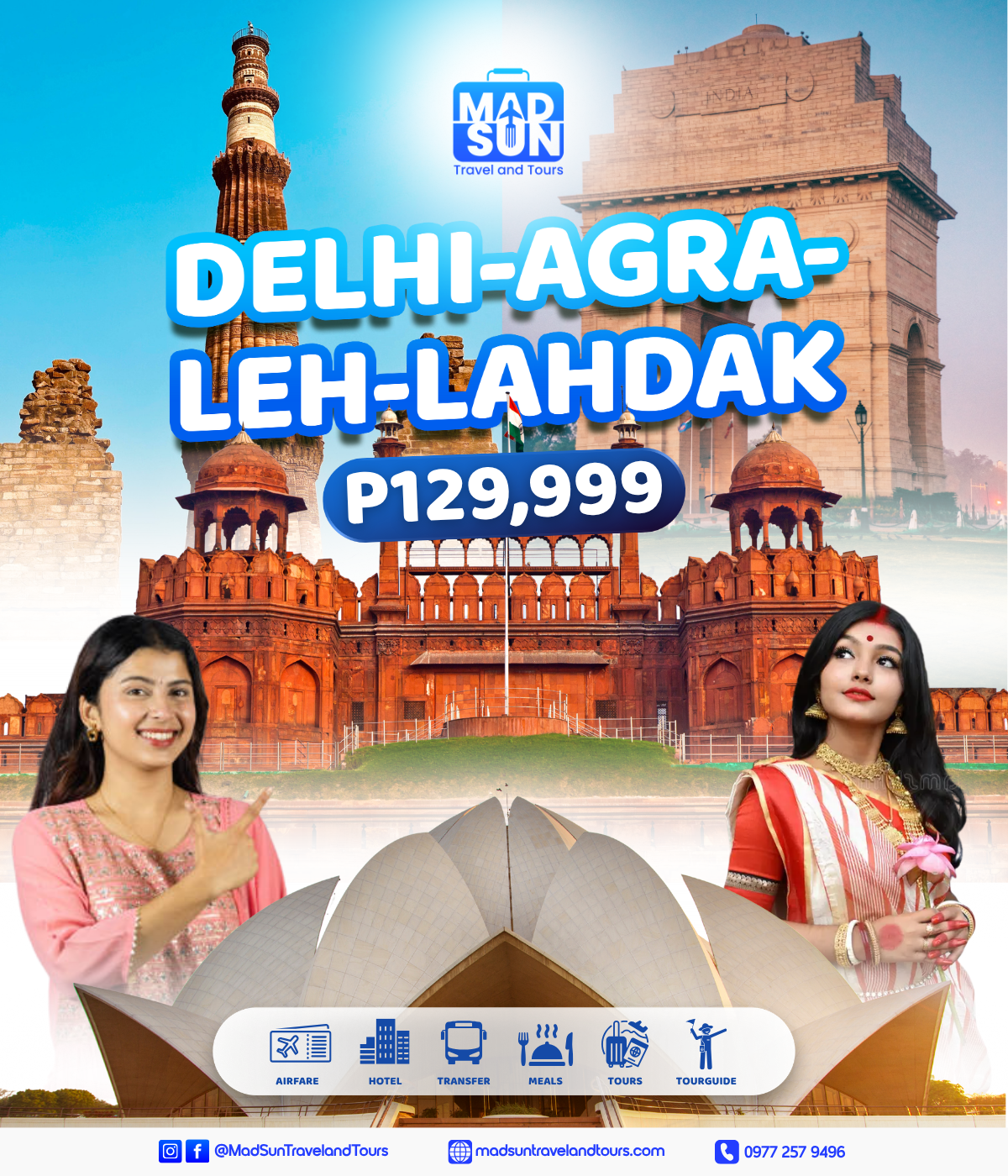 9D8N Delhi-Agra-Leh-Lahdak P129,999