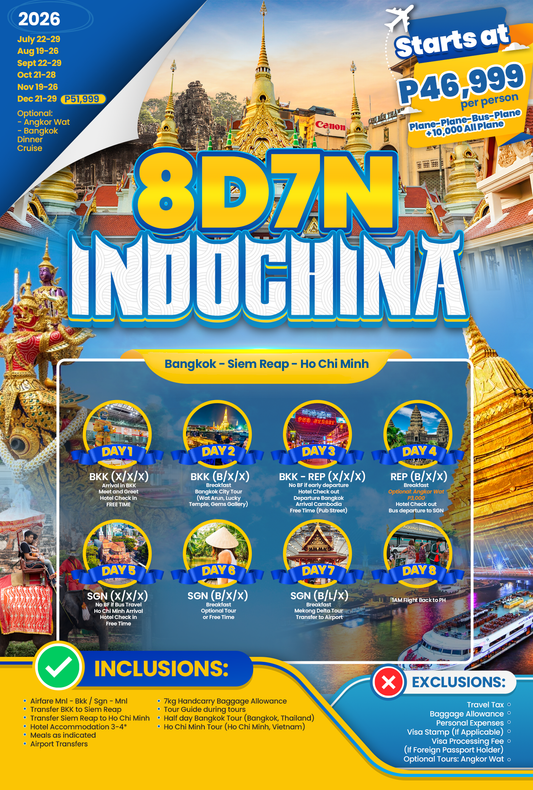 8D7N Indochina P46,999