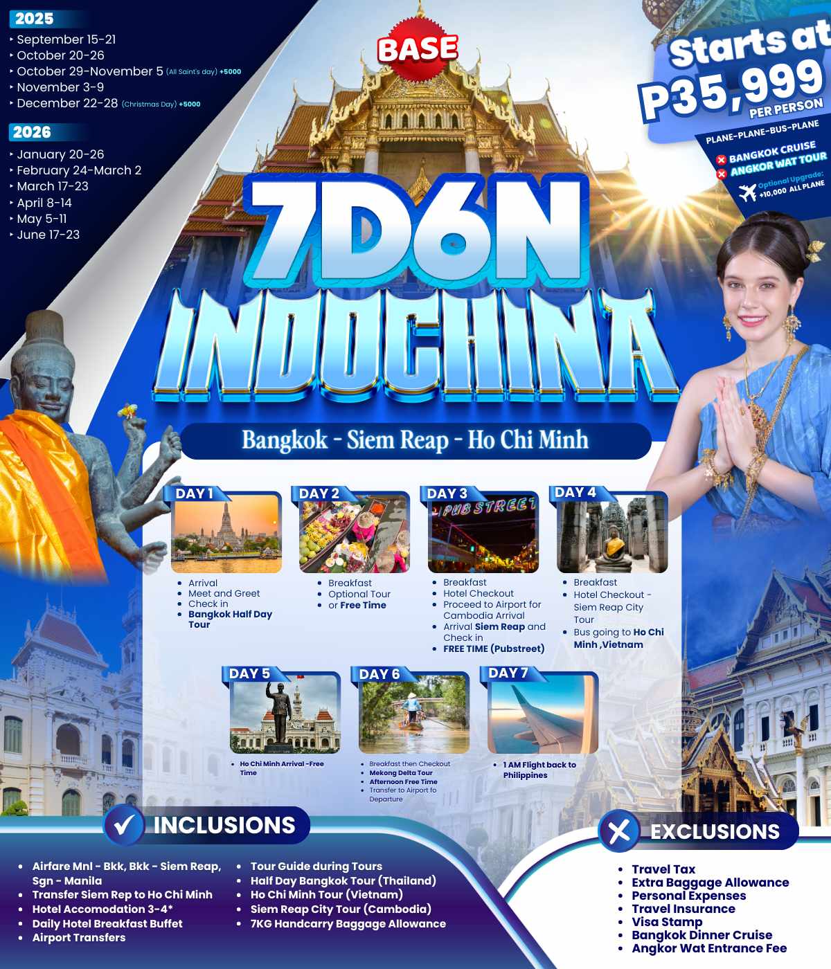 7D6N Indochina P35,999