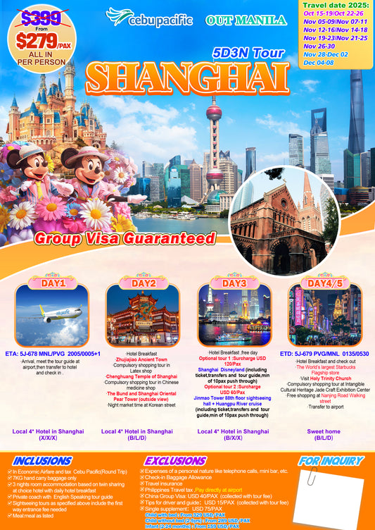 Shanghai $279