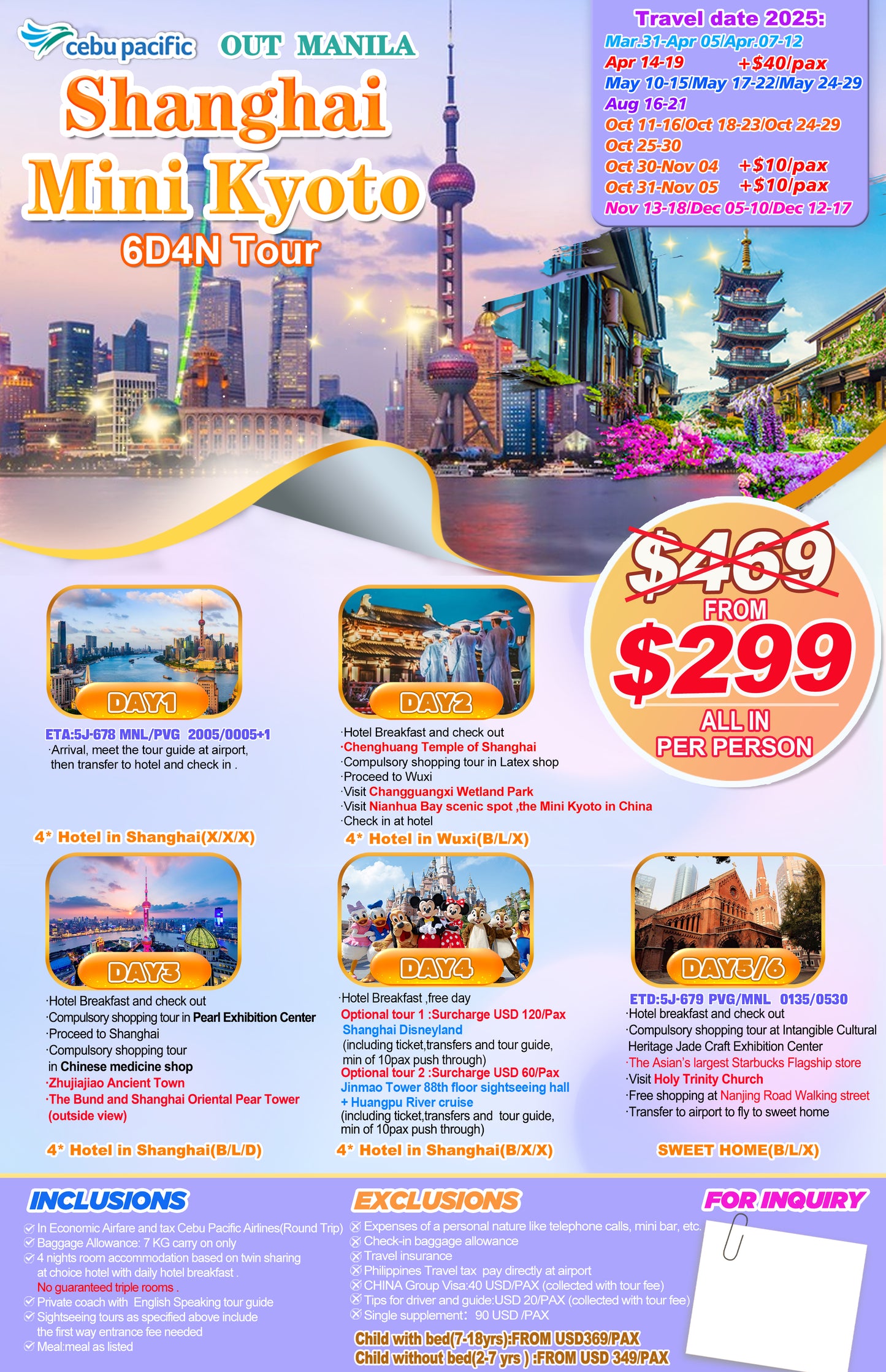 Shanghai $279