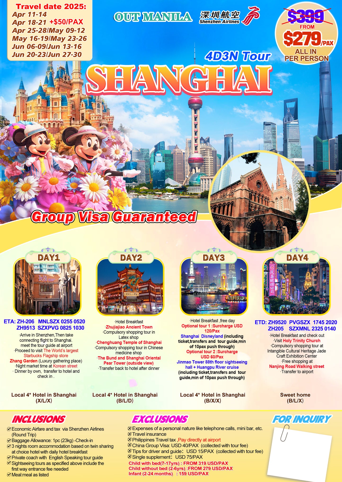 Shanghai $279