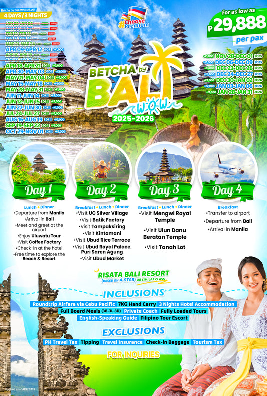 Betcha By Bali Wow P29,888