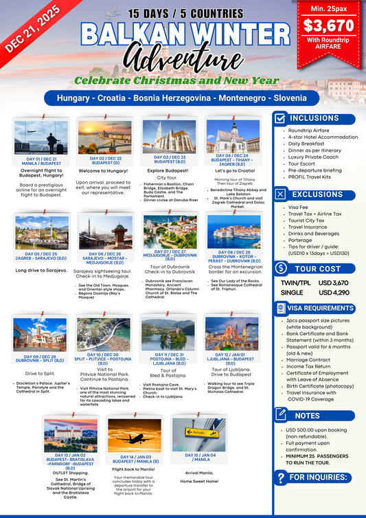 Balkan Winter Adventure $3670