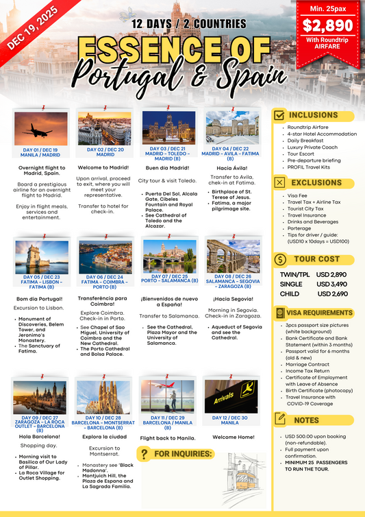 Essence of Portugal and Spain $2890