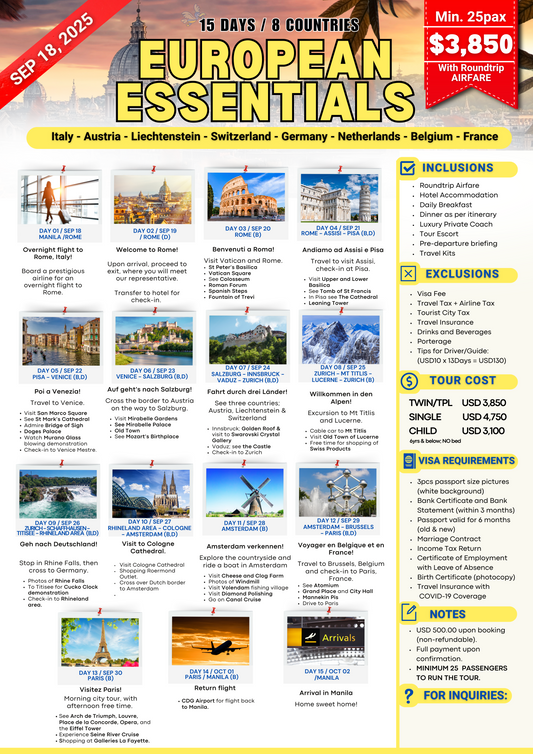 Europe Essentials $3850