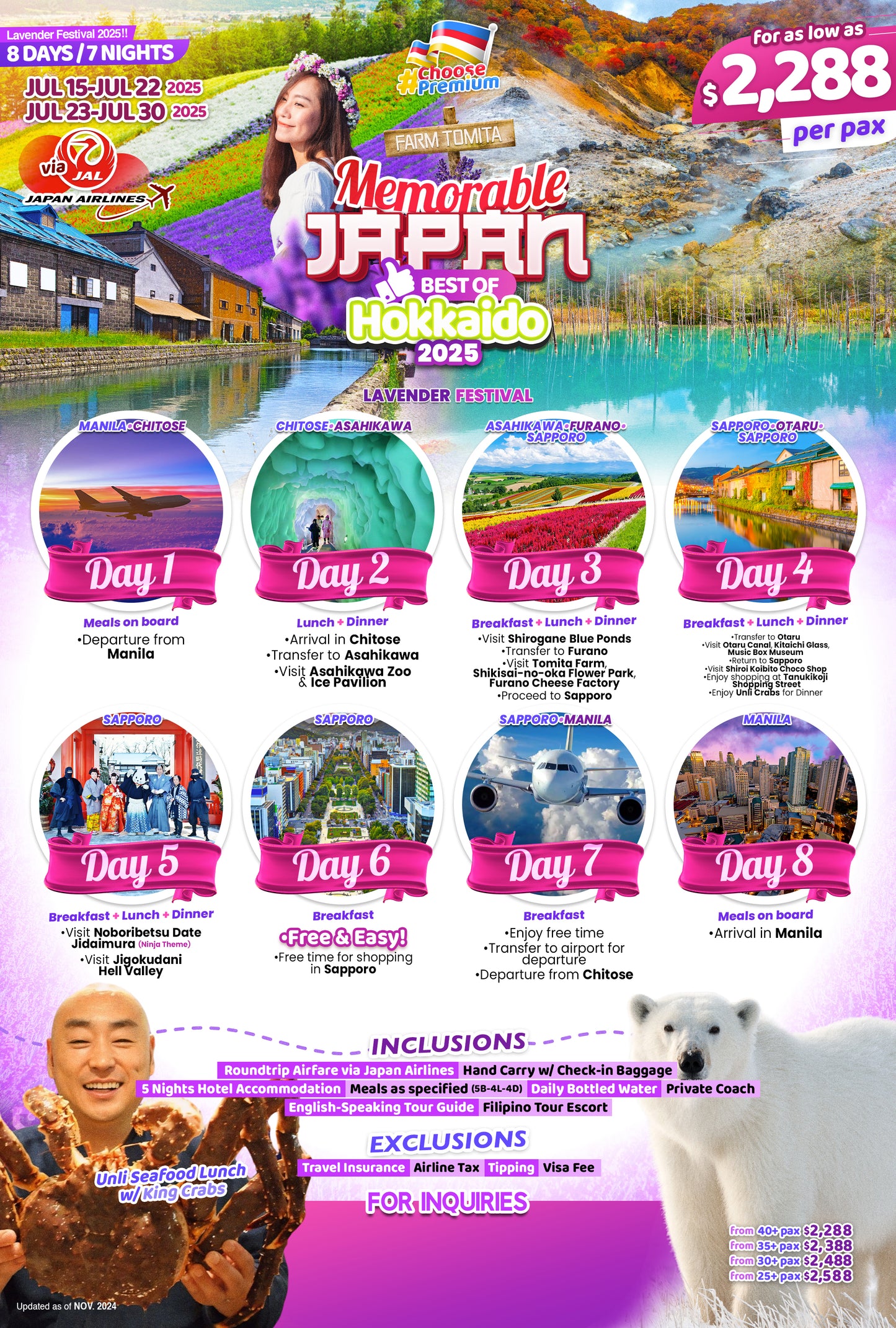 Memorable Japan Hokkaido $2288