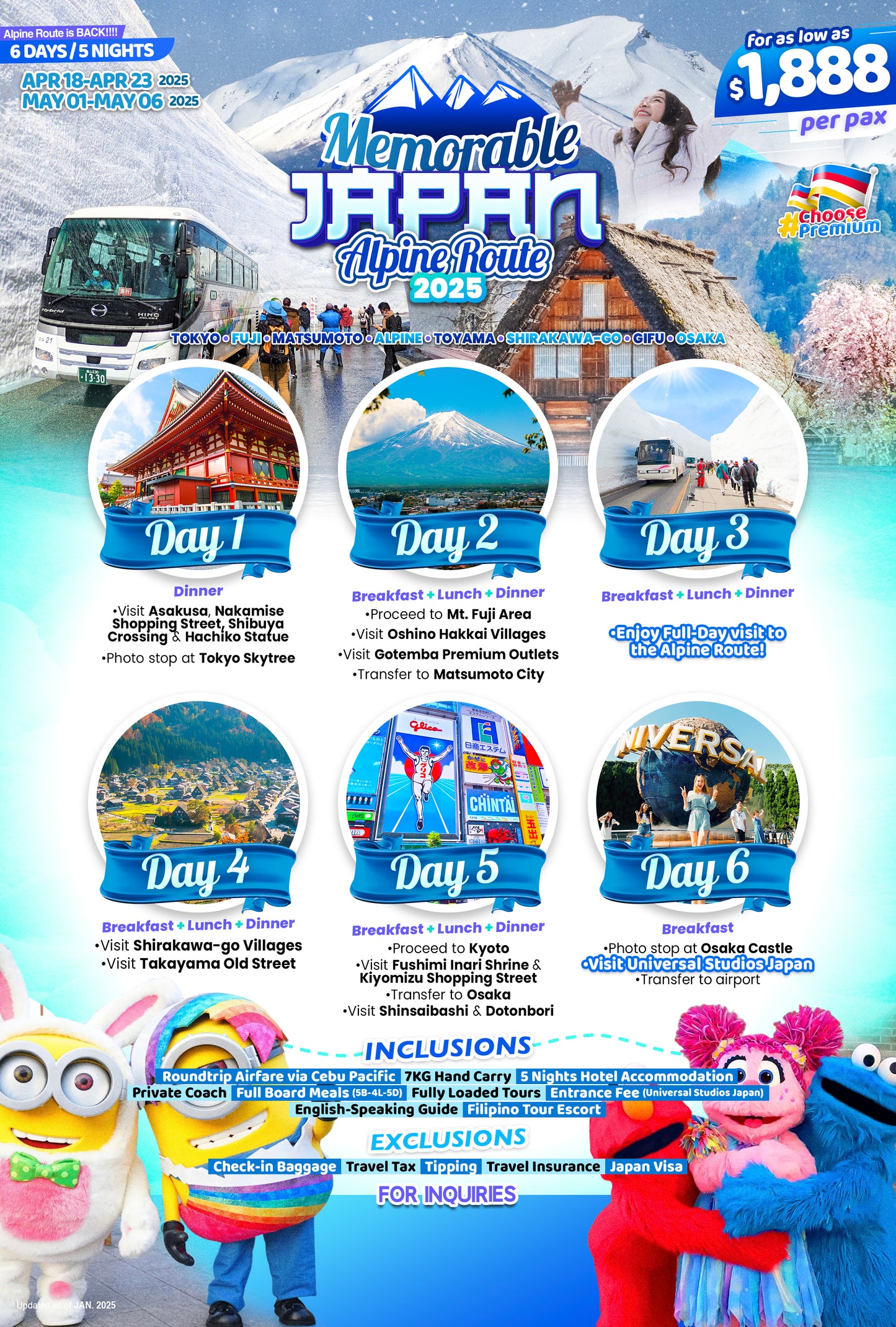 Memorable Japan Alpine Route $1888