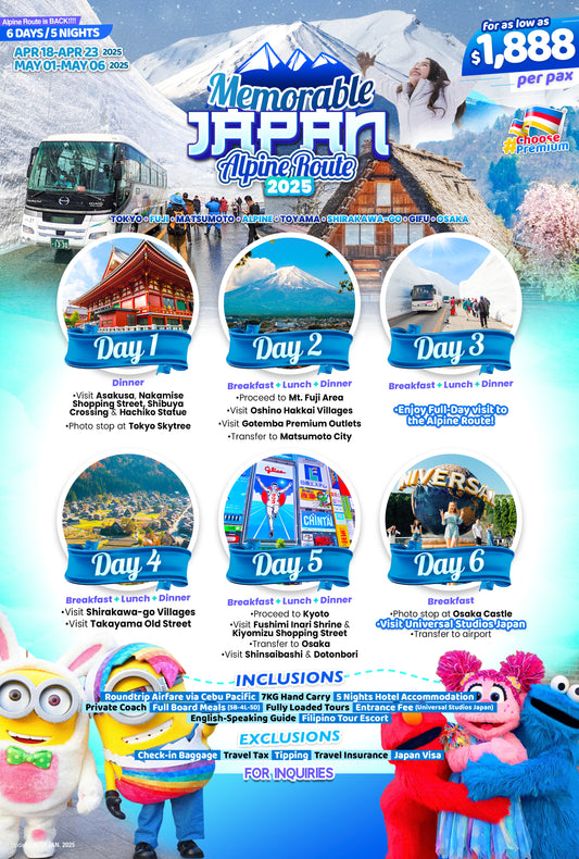 Memorable Japan Alpine Route $1888