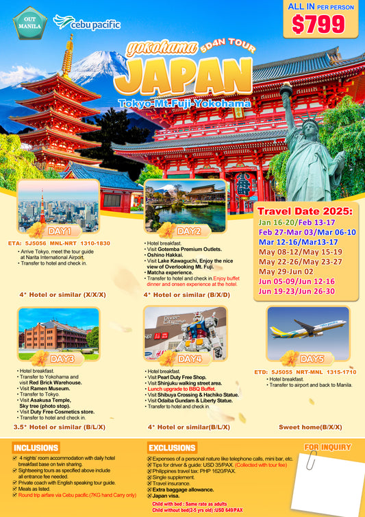 Tokyo, Japan $799