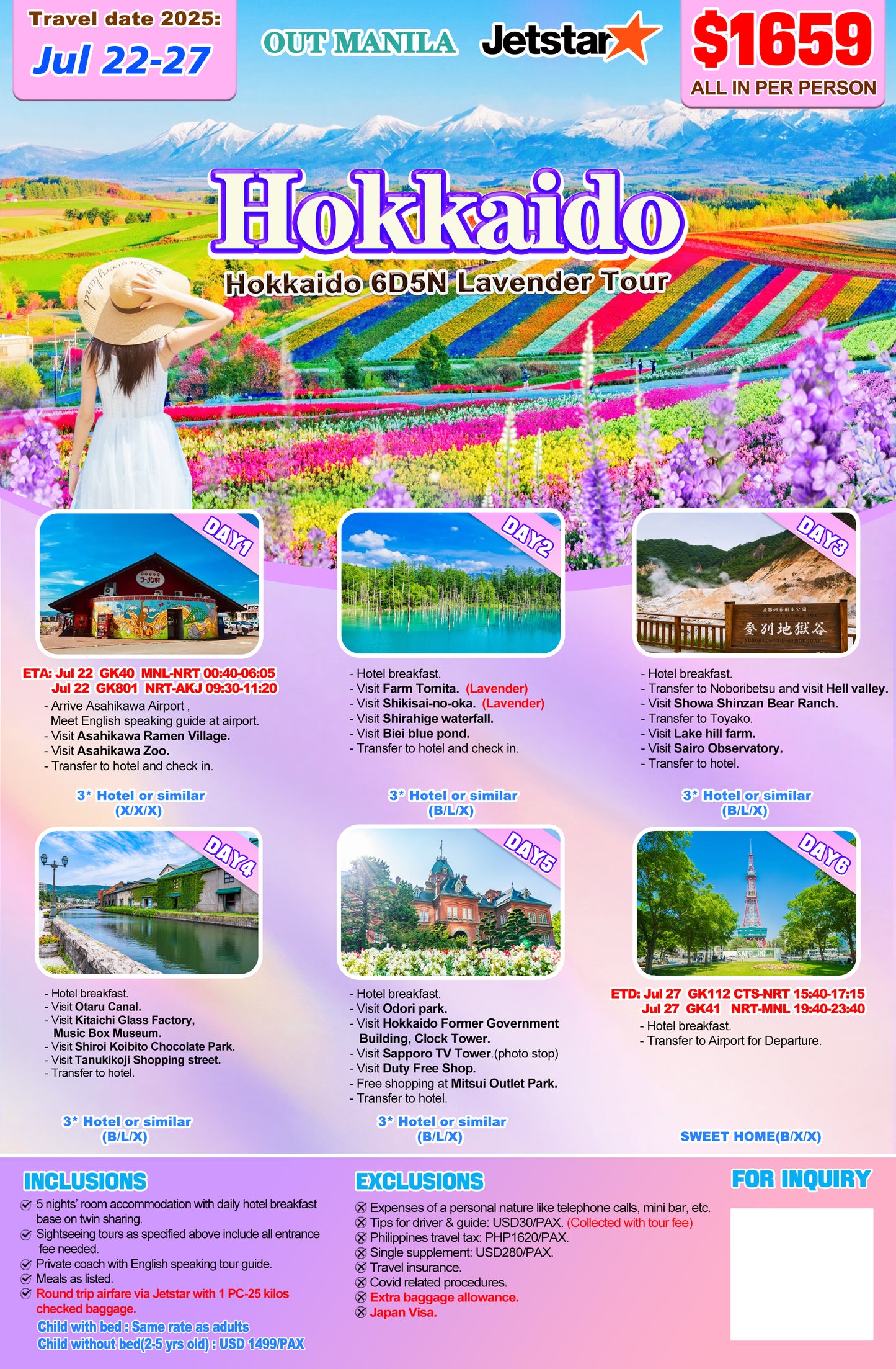 Hokkaido, Japan $1659