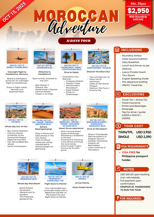Moroccan Adventure $2950