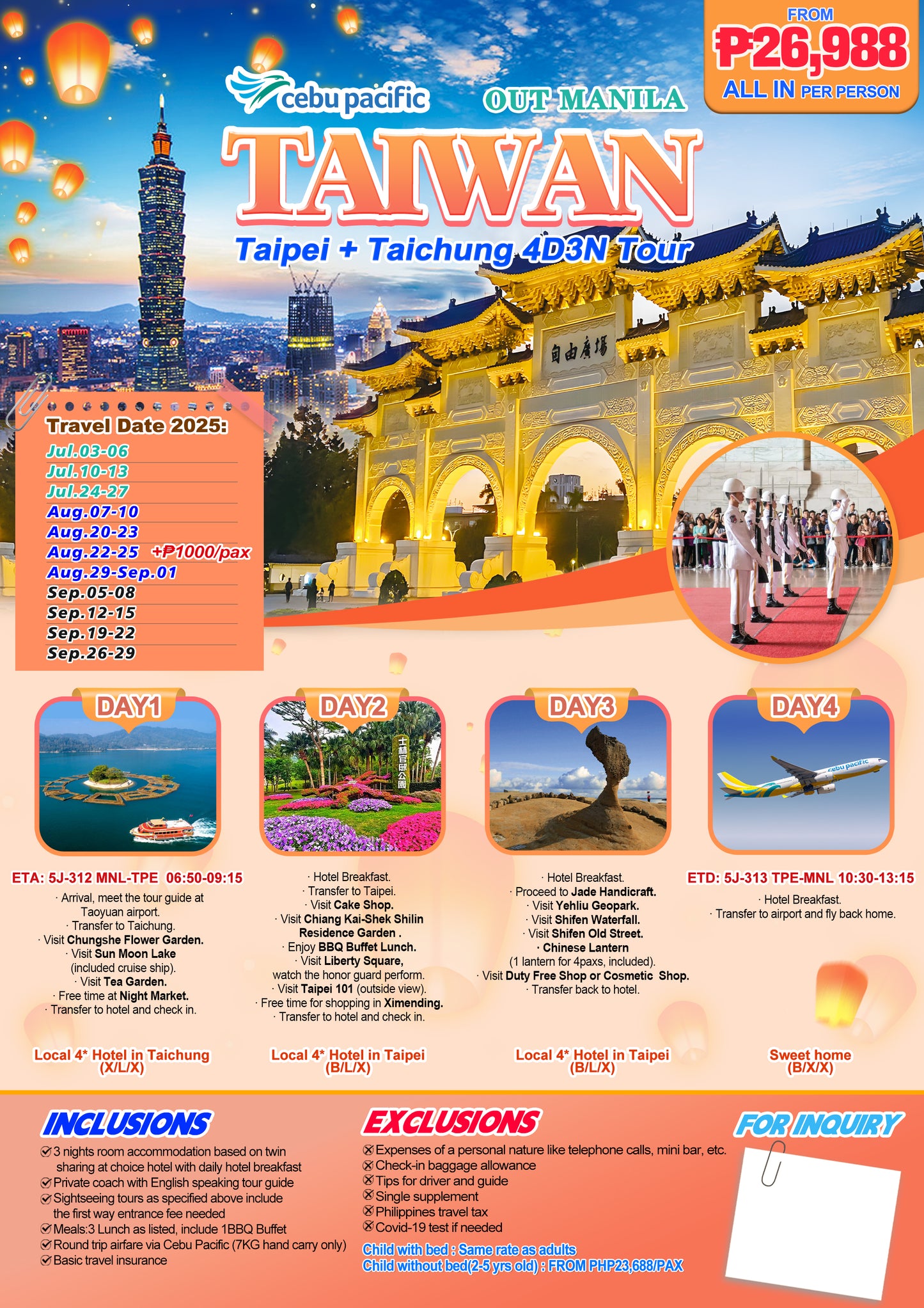 Taipei, Taiwan P26,888
