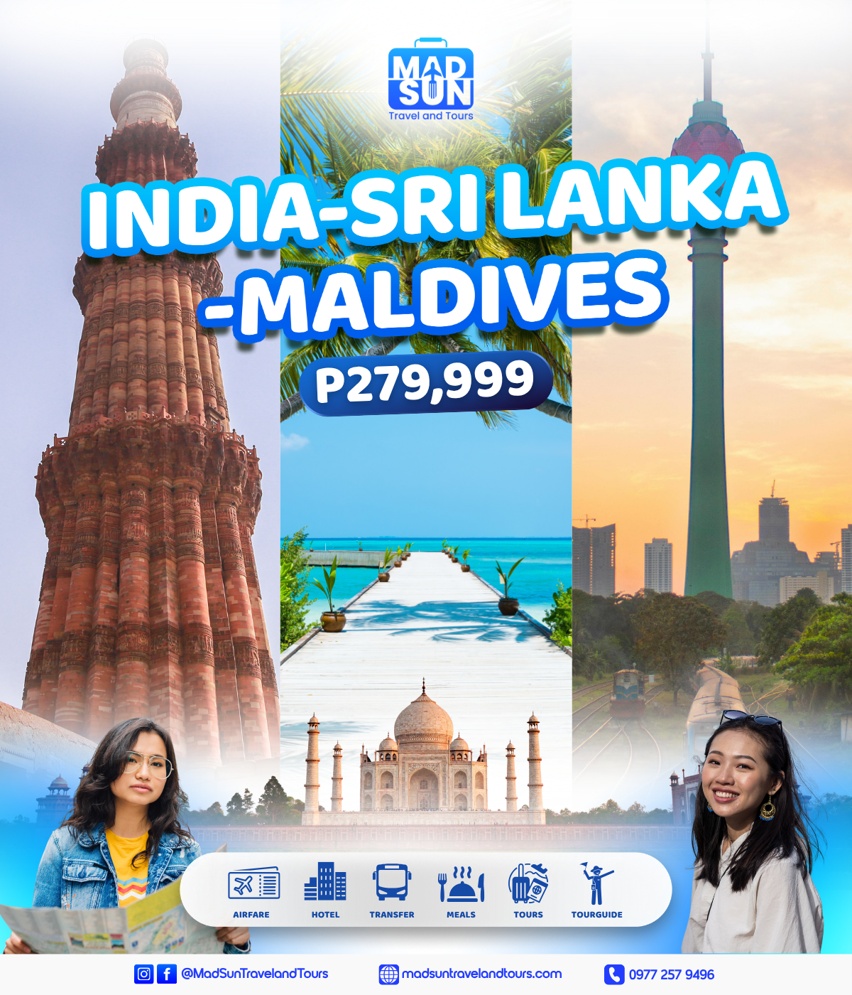 11D10N India-Sri Lanka-Maldives P279,999